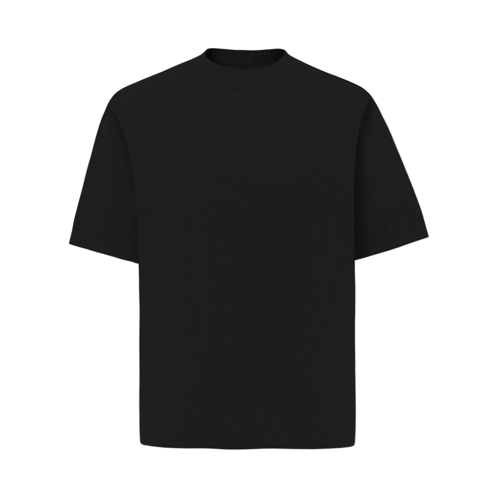Solid color short sleeved T-shirt men's top
