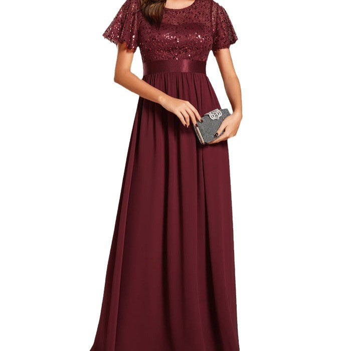 Long bead patchwork dress