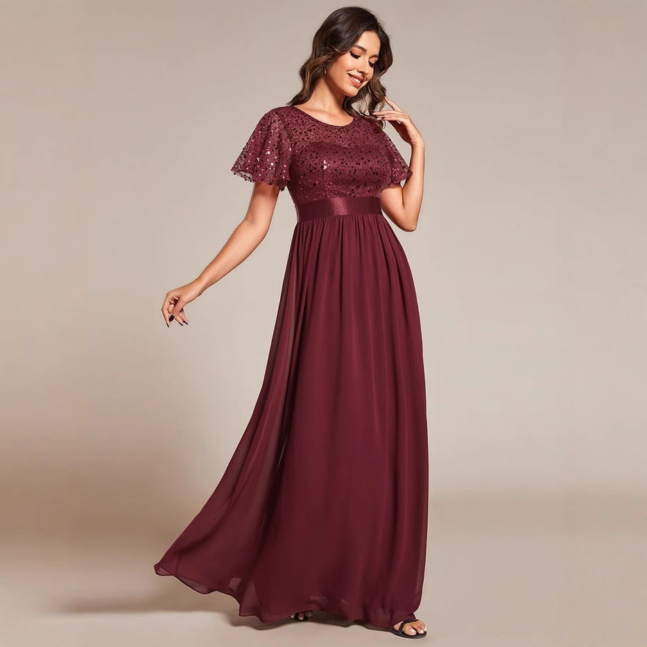 Long bead patchwork dress