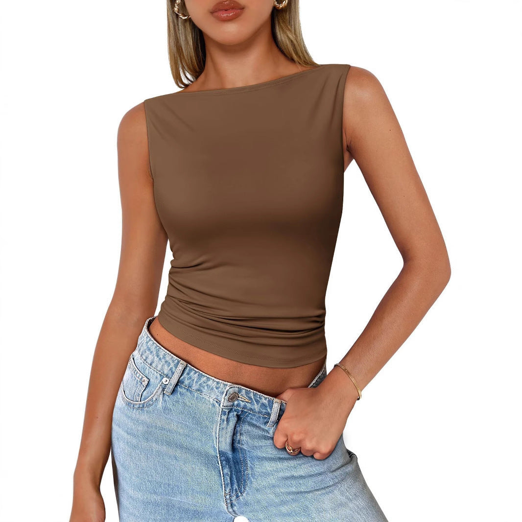 New Sleeveless Tank Top Sexy Slim Fit  Women's Top