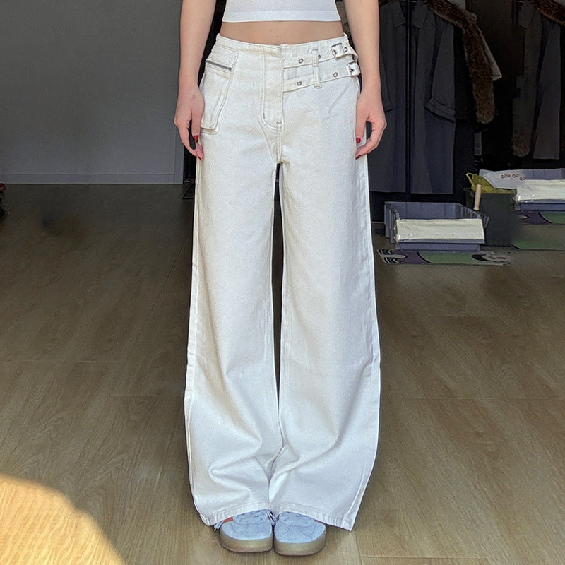 Women's Spicy Girl Low Waist Draped Loose Wide Leg Casual Long Pants