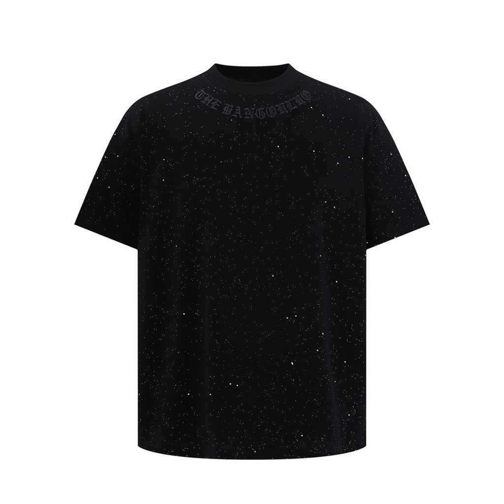 High Street All-Over Star Design Short Sleeve T-Shirt for Men and Women