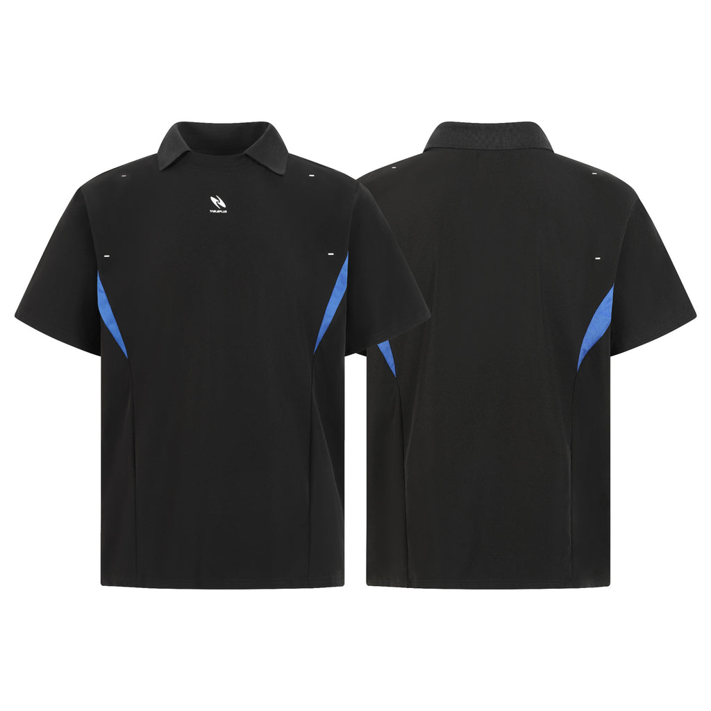 Color blocking structure jersey for men and women with short sleeves