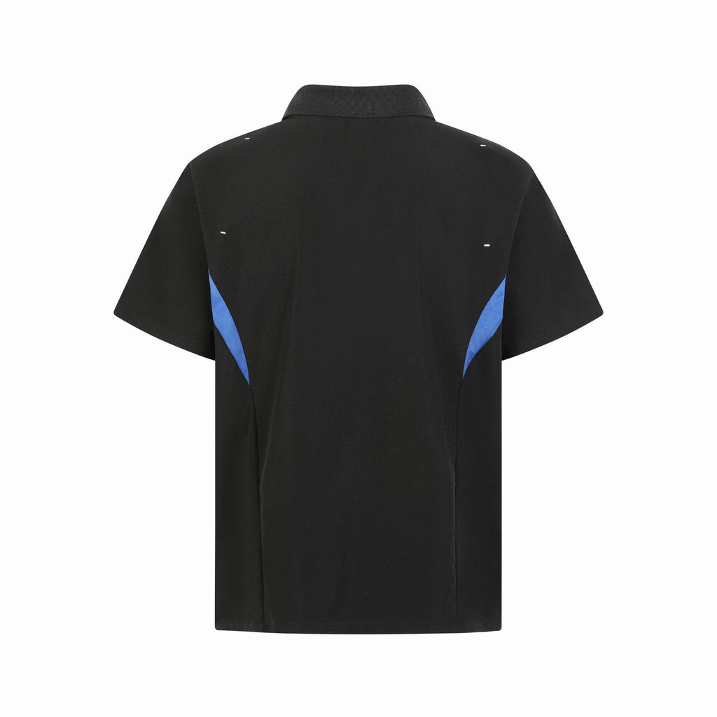 Color blocking structure jersey for men and women with short sleeves