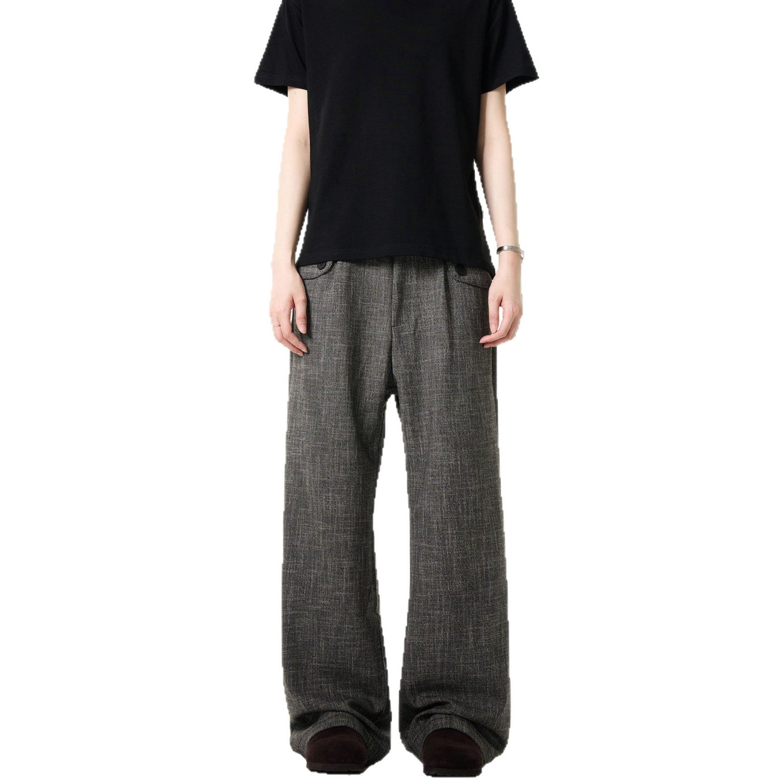 Old money style bamboo striped trousers for men and women