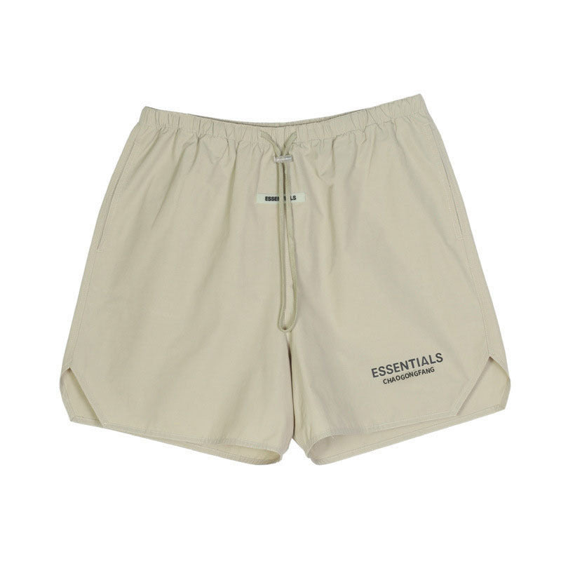 Summer Nylon Thin Shorts Reflective Unisex Couple Five-Point Pants Trendy Brand