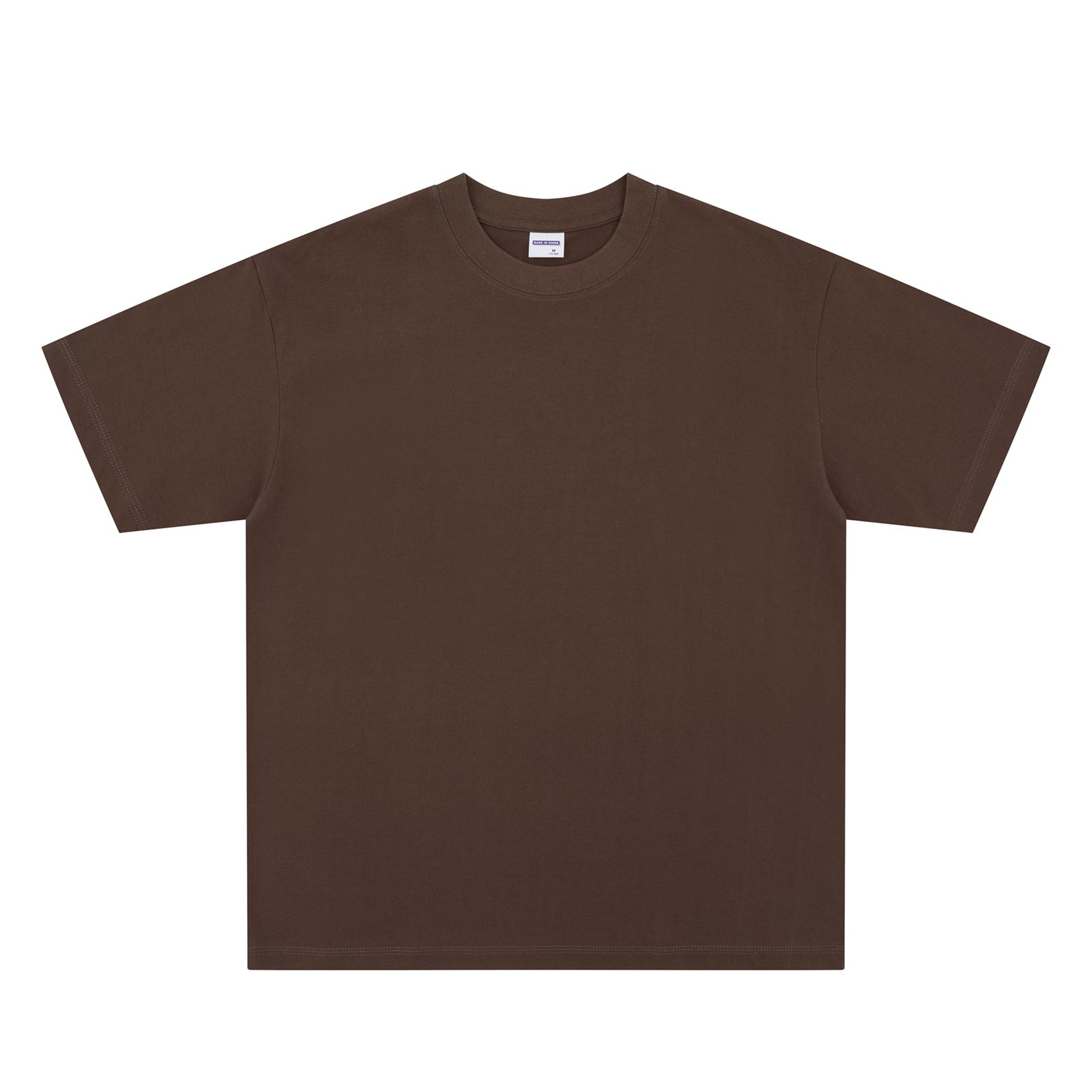 Retro Washed Solid Color Short Sleeve T-Shirt Unisex Loose Casual Top