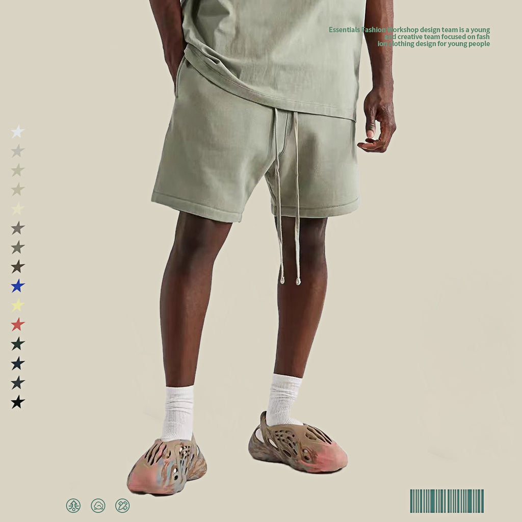 Color Series Basic Solid Color Short Pants Street Loose Trendy Five-Point Pants