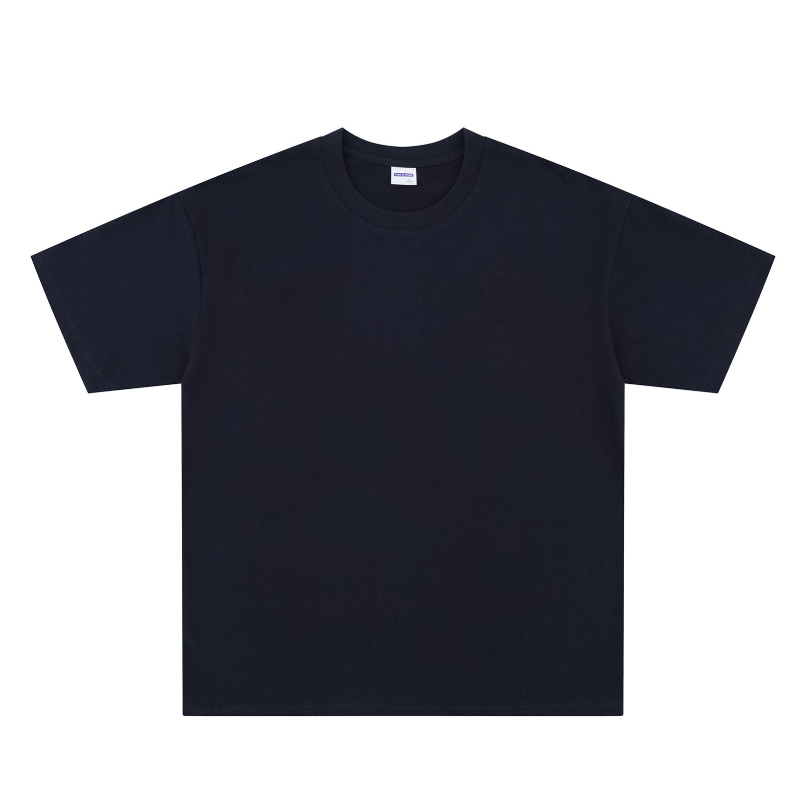 Retro Washed Solid Color Short Sleeve T-Shirt Unisex Loose Casual Top