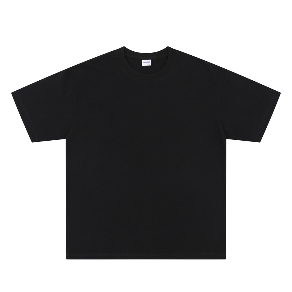 Retro Washed Solid Color Short Sleeve T-Shirt Unisex Loose Casual Top