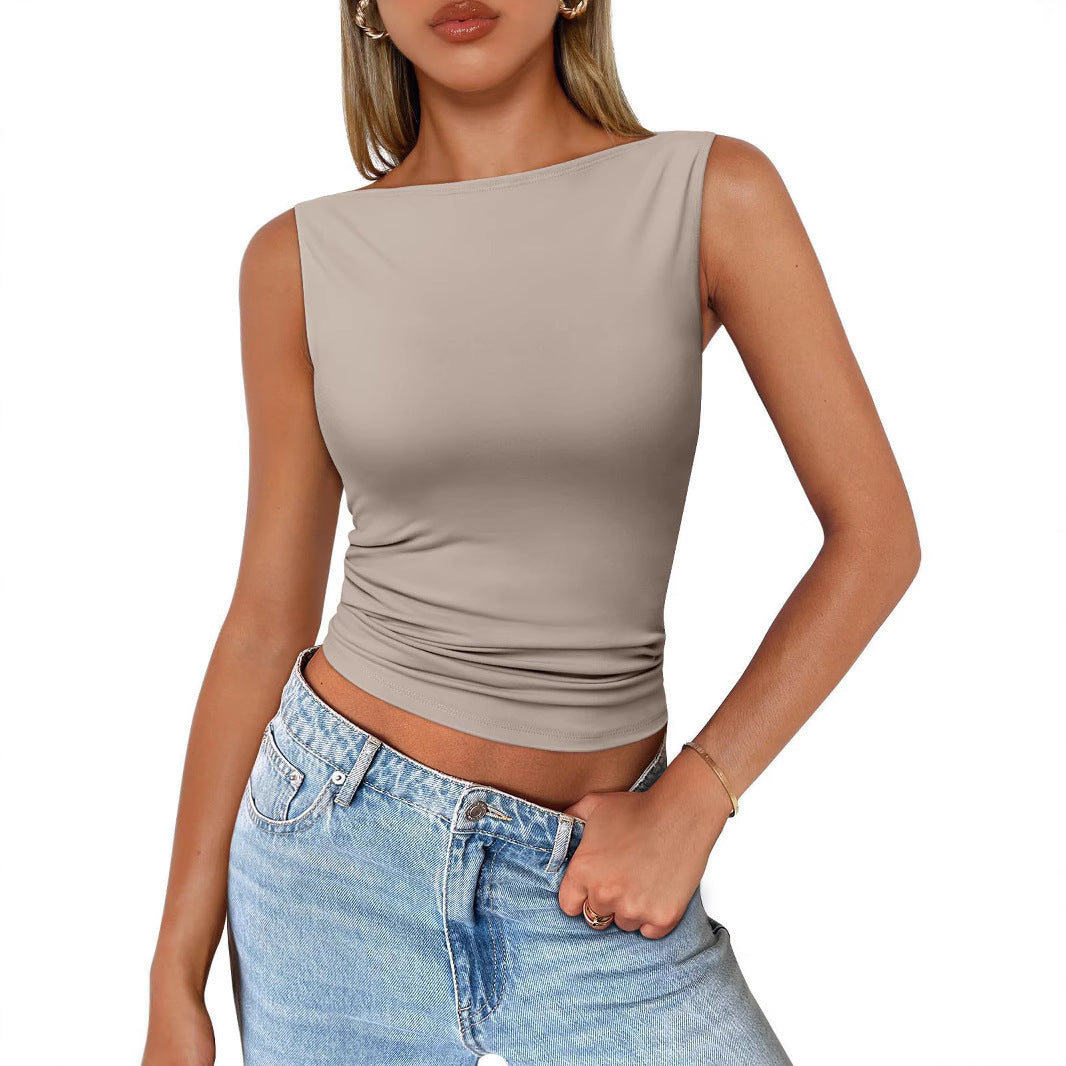 New Sleeveless Tank Top Sexy Slim Fit  Women's Top
