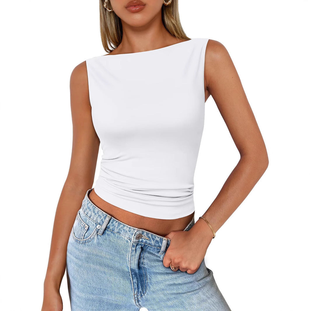 New Sleeveless Tank Top Sexy Slim Fit  Women's Top
