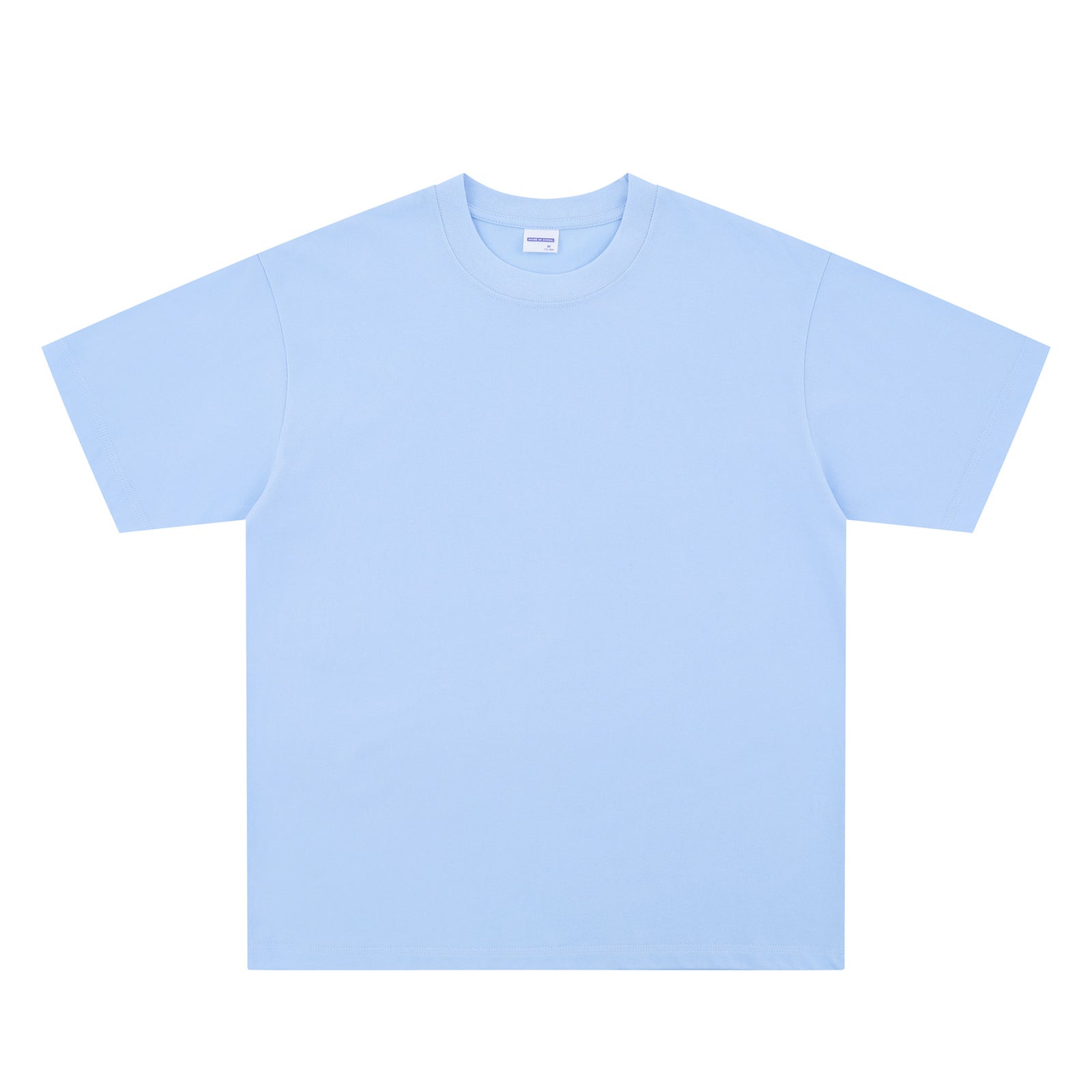 Retro Washed Solid Color Short Sleeve T-Shirt Unisex Loose Casual Top