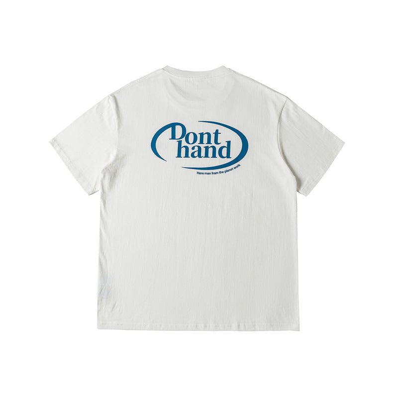 Loose round neck T-shirt with casual printed short sleeves for men and women
