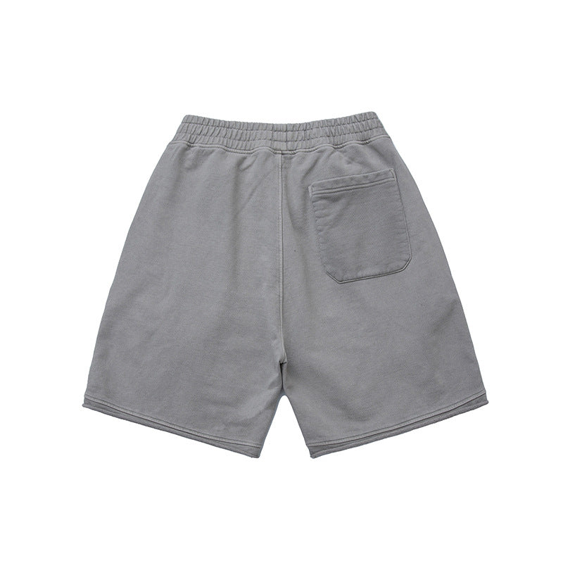 Men's Loose Shorts Pure Color Casual Five-Point Pants Trendy