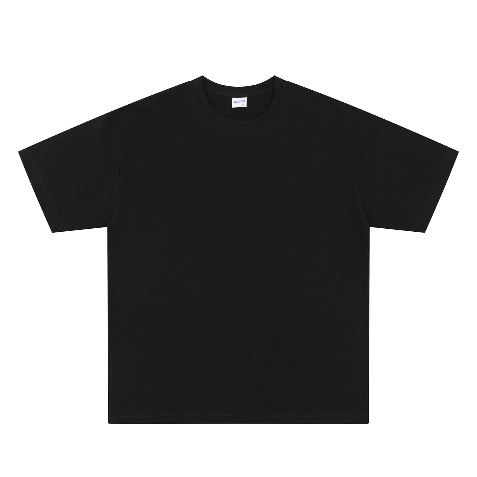 Retro Washed Solid Color Short Sleeve T-Shirt Unisex Loose Casual Top