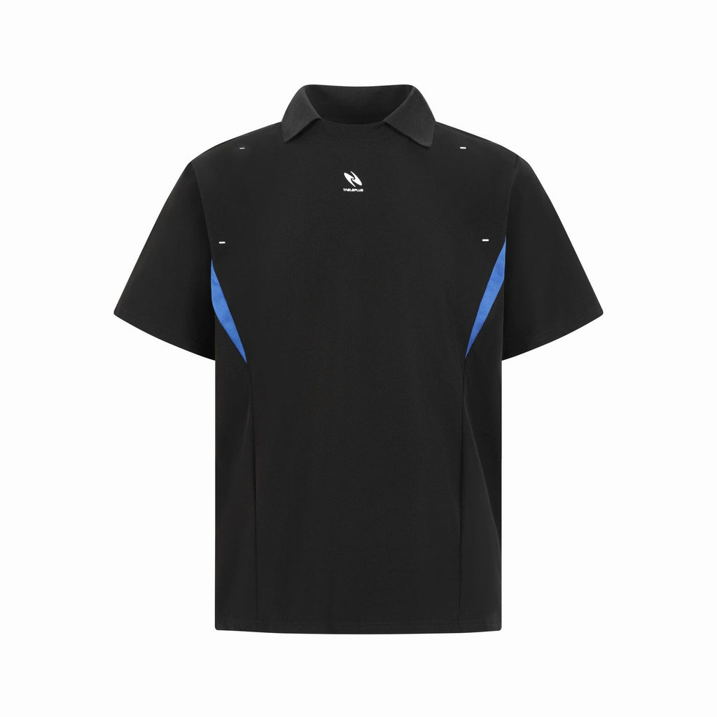 Color blocking structure jersey for men and women with short sleeves