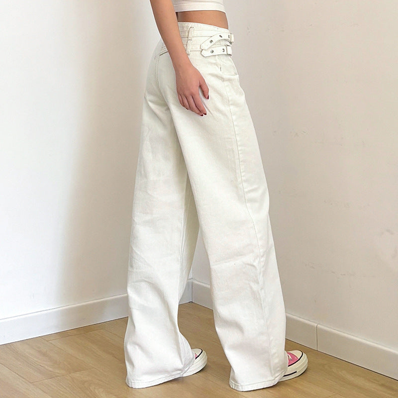 Women's Spicy Girl Low Waist Draped Loose Wide Leg Casual Long Pants