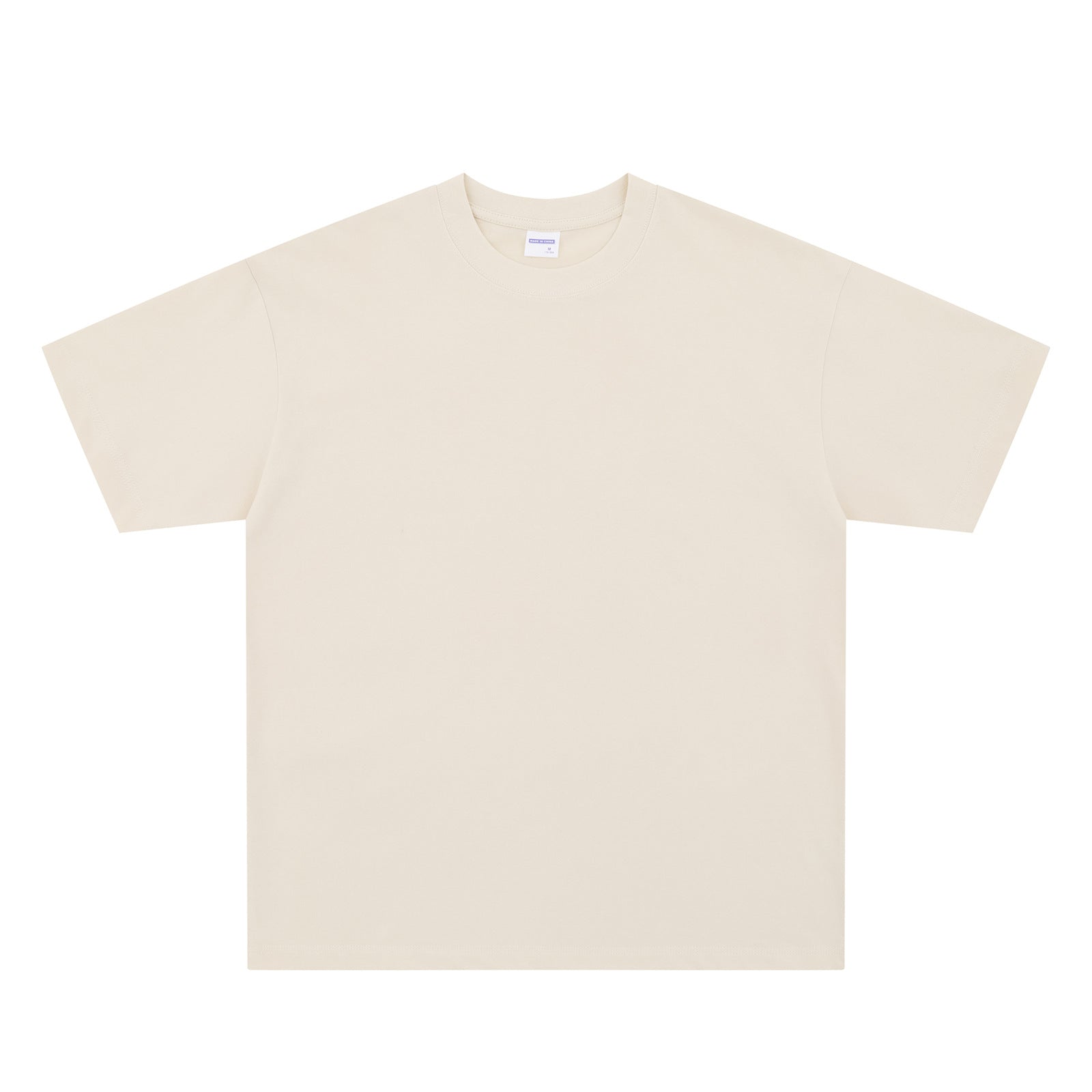 Retro Washed Solid Color Short Sleeve T-Shirt Unisex Loose Casual Top