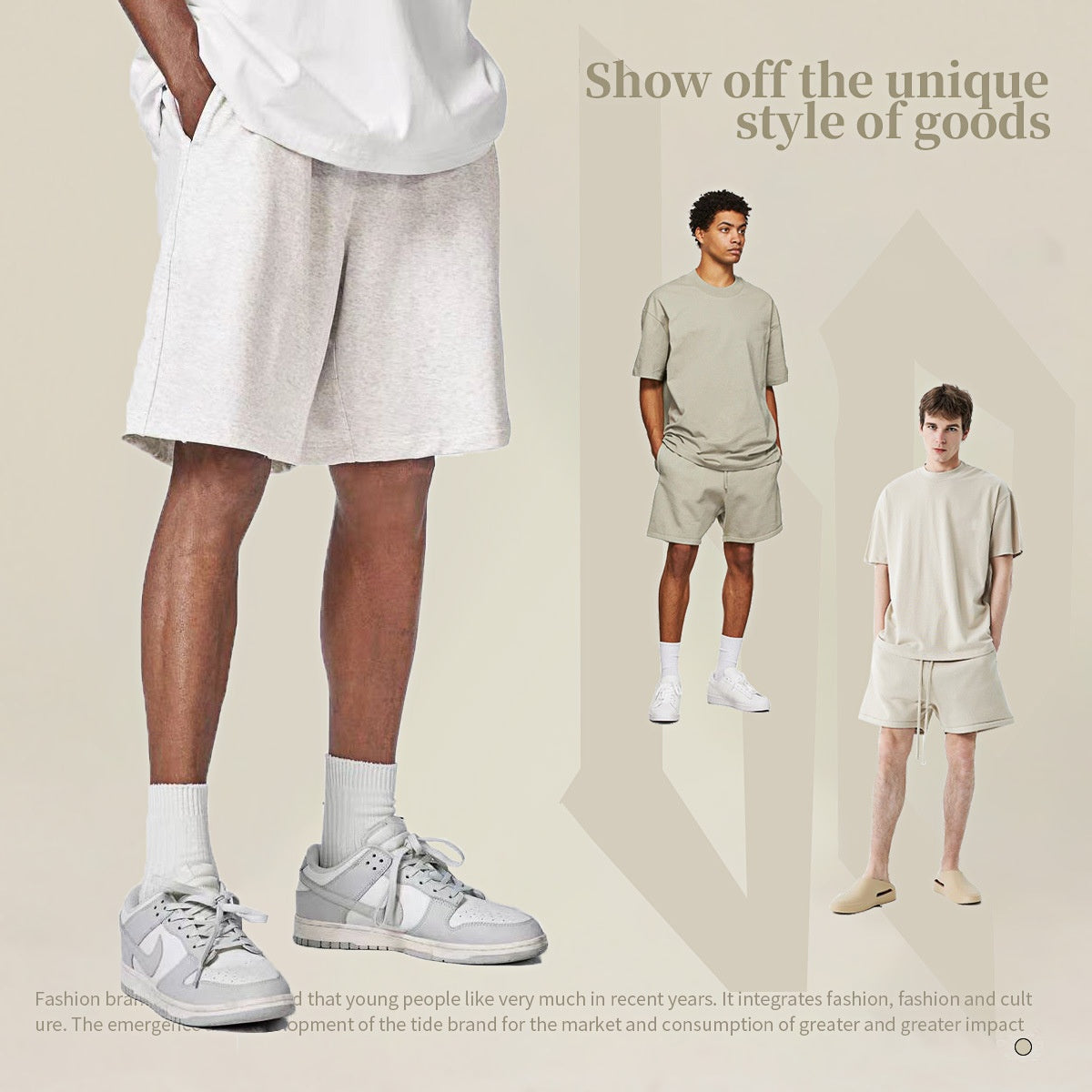 Color Series Basic Solid Color Short Pants Street Loose Trendy Five-Point Pants