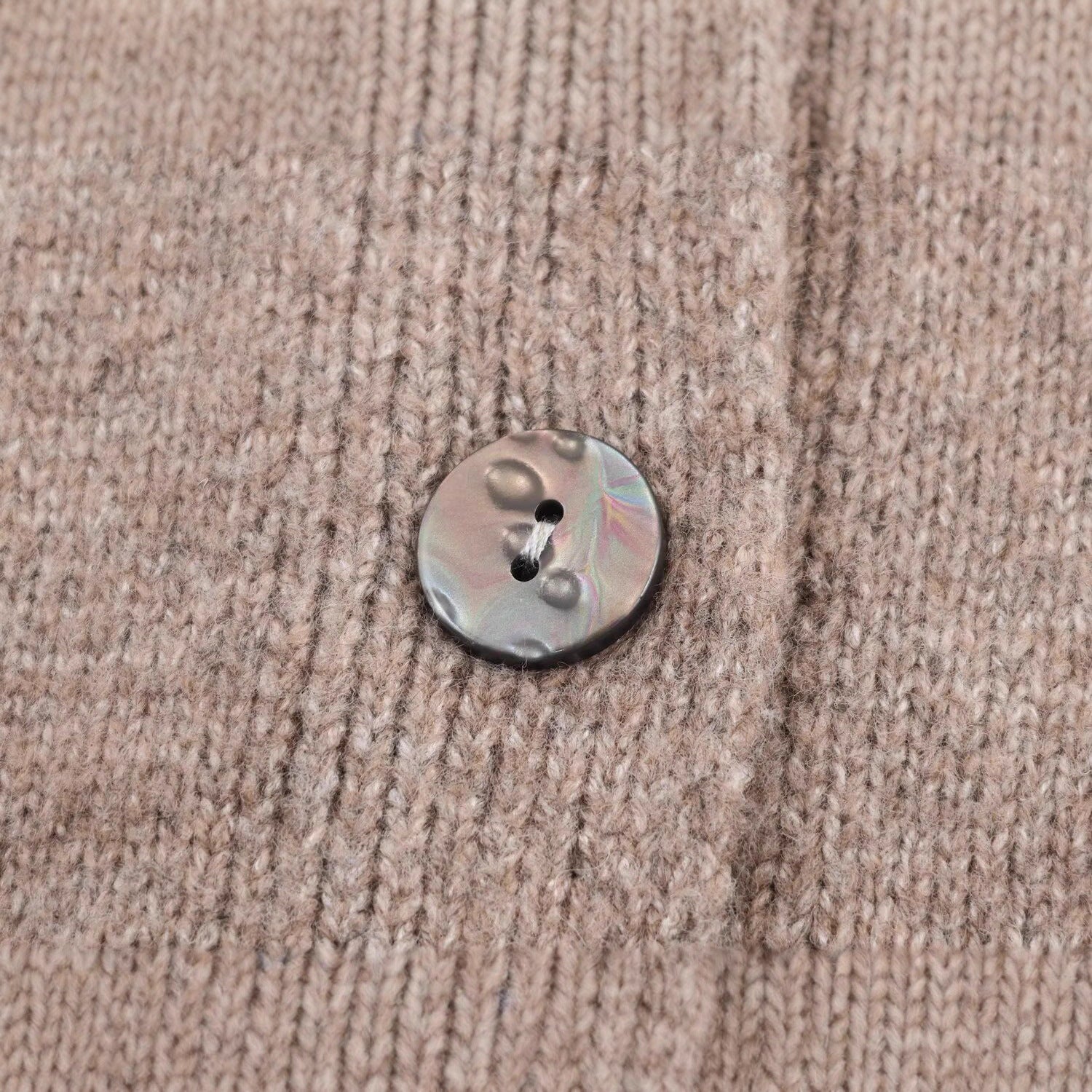 Solid color loose button knit cardigan for women