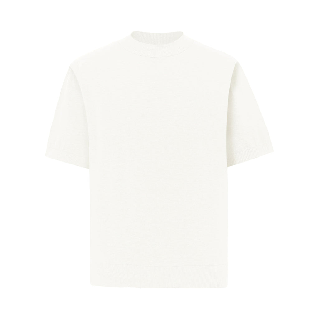 Solid color short sleeved T-shirt men's top