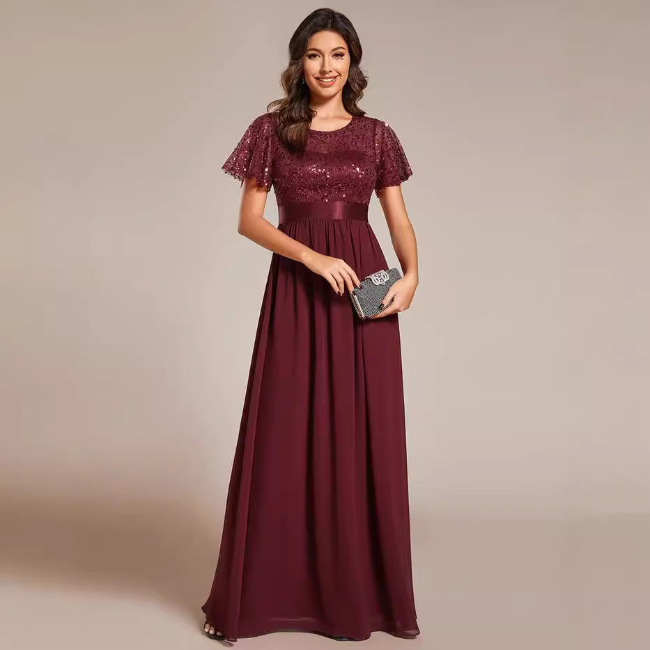 Long bead patchwork dress