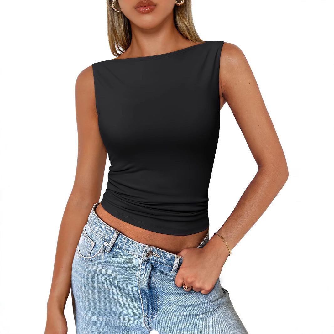 New Sleeveless Tank Top Sexy Slim Fit  Women's Top