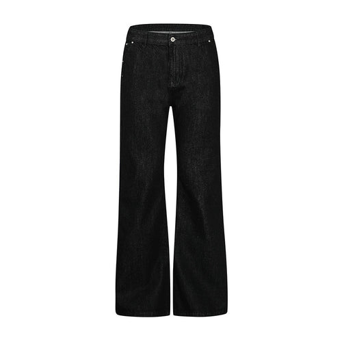 American Retro Simple Straight Jeans for Men and Women, Basic Loose Wide-leg Cleanfit Pants