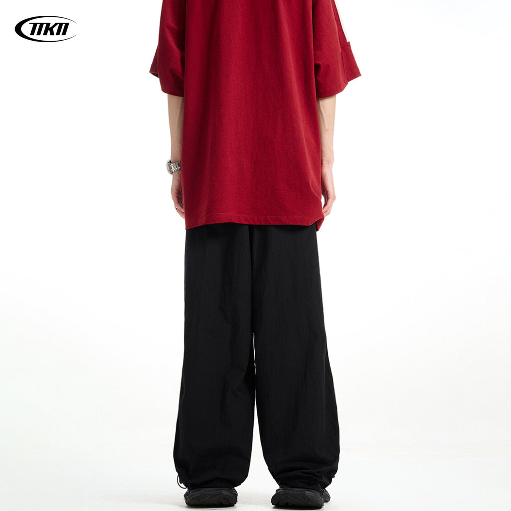 Pants for Men and Women Outdoor Commuting Simple Retro Trendy Loose Slim Fit Draped Casual Long Trousers