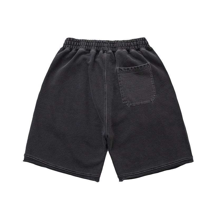 Men's Loose Shorts Pure Color Casual Five-Point Pants Trendy