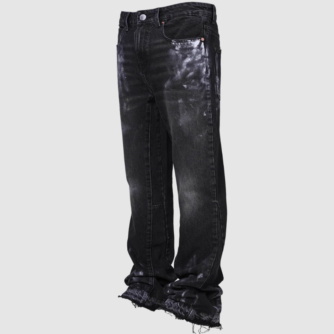 Men's Straight Jeans  Street Fashion Elastic Denim Straight Leg