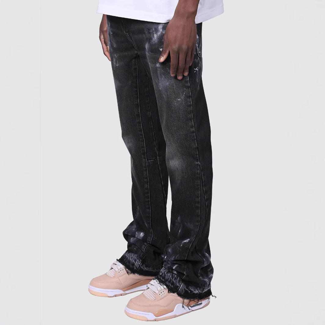 Men's Straight Jeans  Street Fashion Elastic Denim Straight Leg