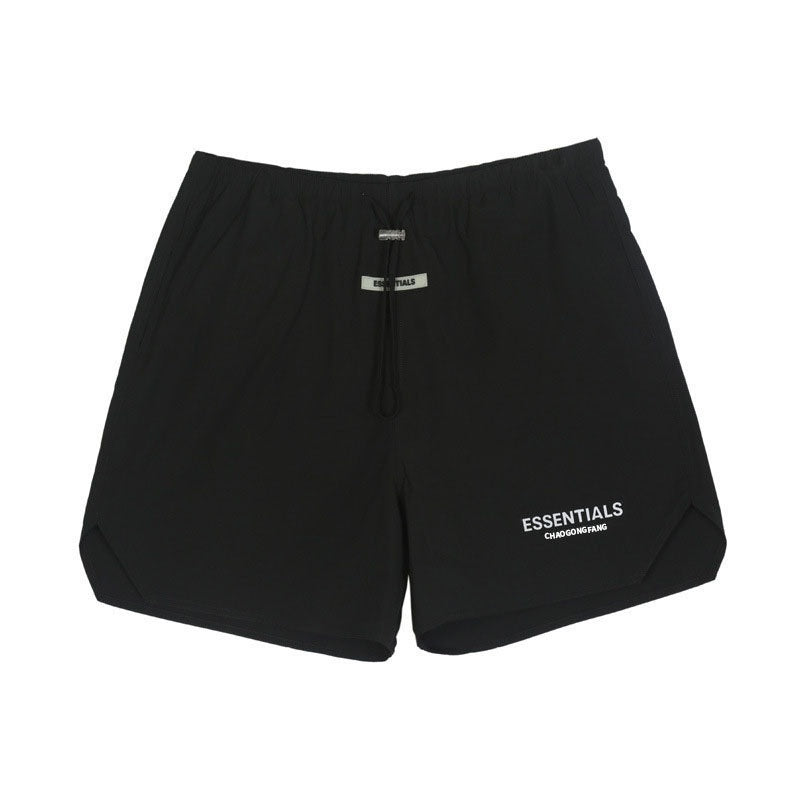Summer Nylon Thin Shorts Reflective Unisex Couple Five-Point Pants Trendy Brand