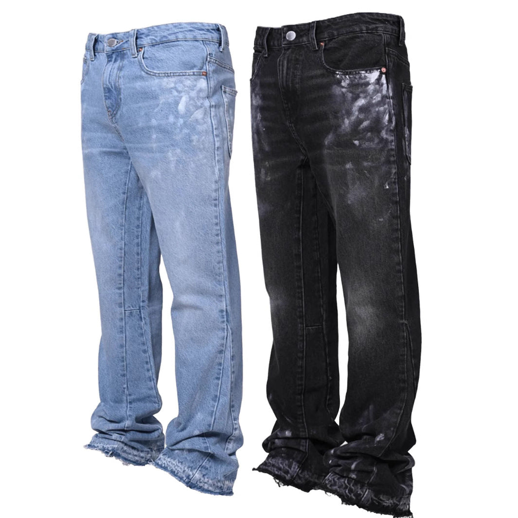 Men's Straight Jeans  Street Fashion Elastic Denim Straight Leg