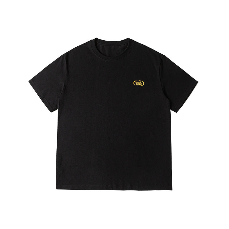 Loose round neck T-shirt with casual printed short sleeves for men and women