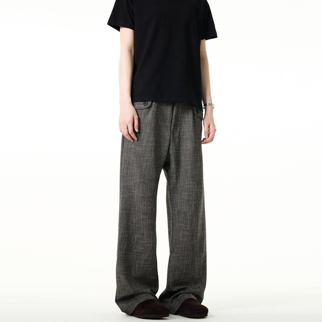 Old money style bamboo striped trousers for men and women