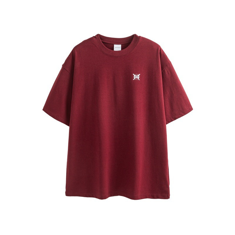 Letter printed men's and women's fashionable loose short sleeves