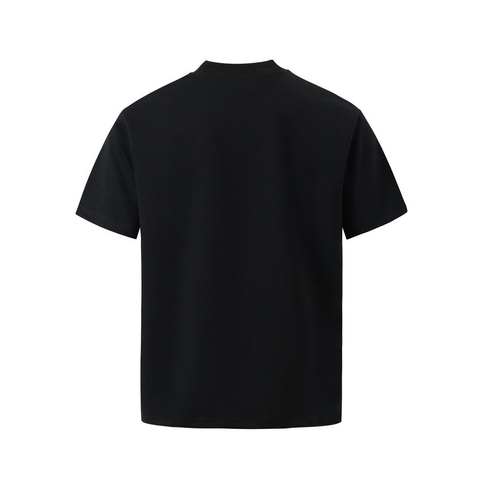European and American Style Solid Color Short Sleeve T-Shirt Men's INS Deconstructed Design Versatile Loose Casual Round Neck Tee Top